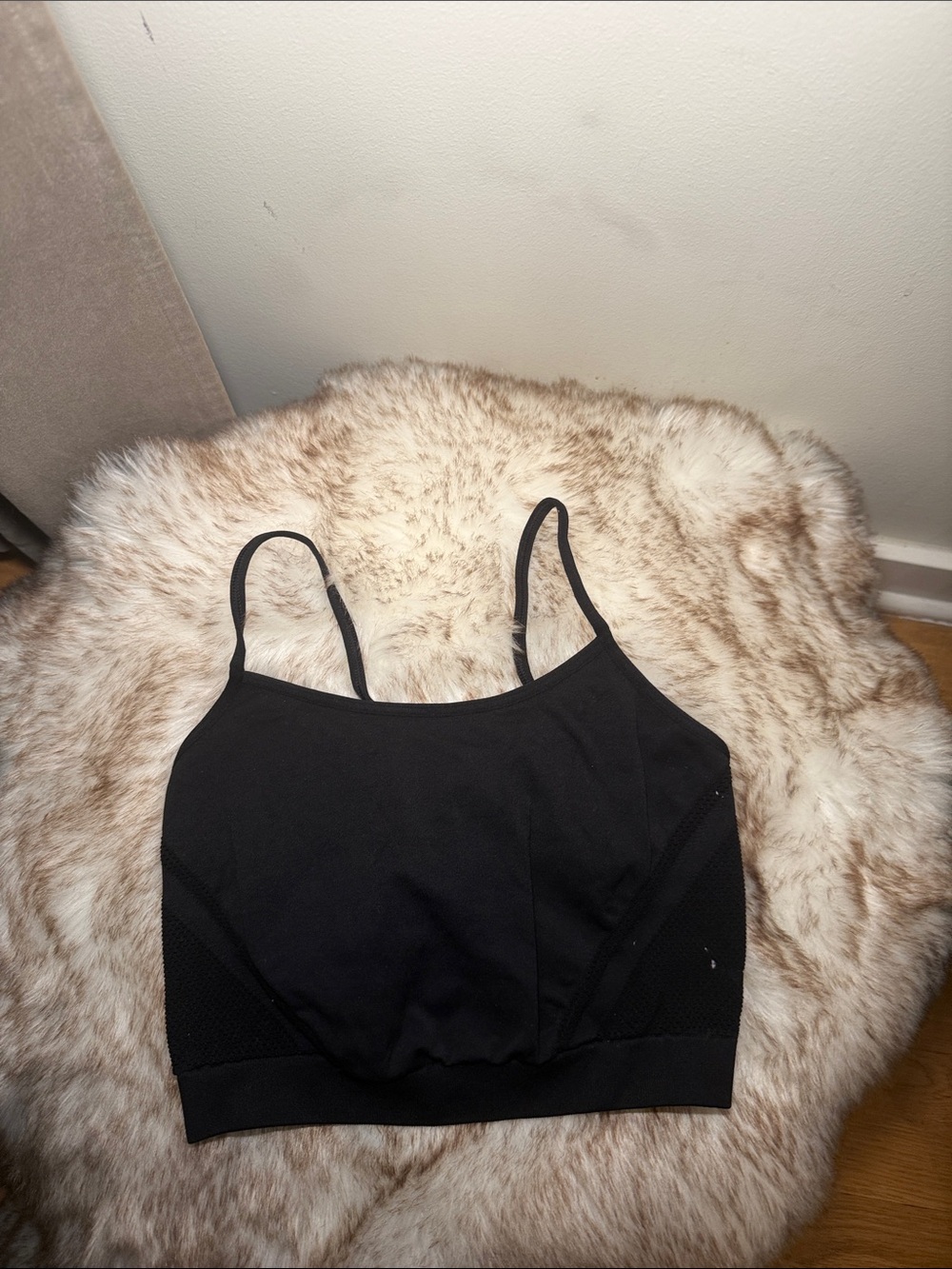 Spiritual Gangster Black Seamless Crop Sports Bralette
